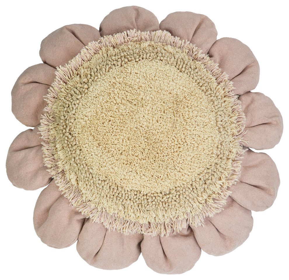 Pink Daisy Floor Cushion