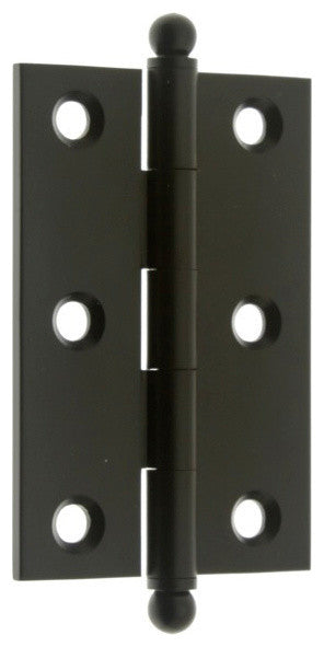 Genuine Solid Brass 3" x 2" Cabinet Hinges, Oil-Rubbed Bronze, Pair