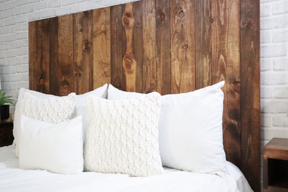Handcrafted Headboard, Leaner Style, Foxy Brown, King