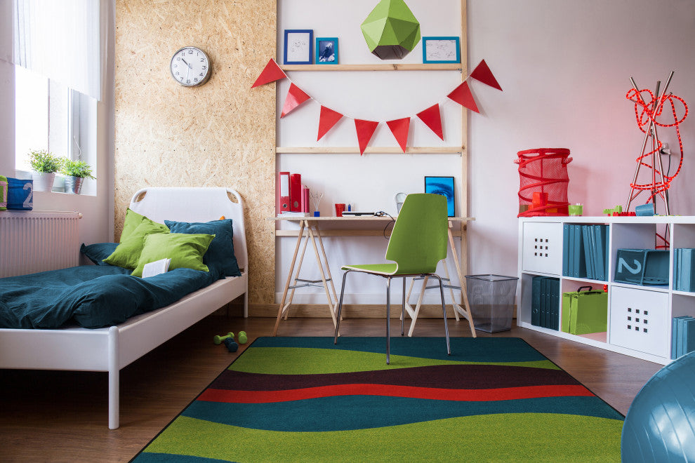Kid Essentials Rug, Flow, Tropics, 7'8"x10'9"