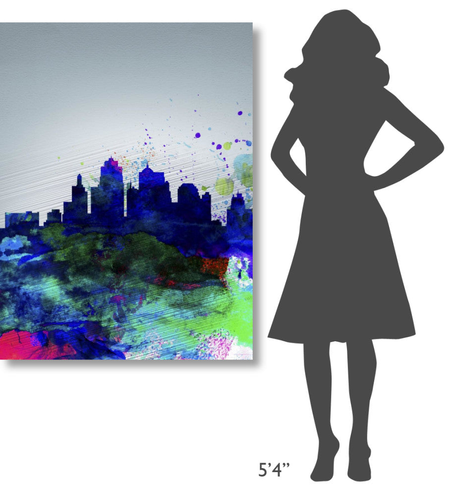 "Kansas City Watercolor Skyline" Fine Art Print