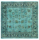 Overdyed One-of-a-Kind Hand-Knotted Area Rug Green, 6' 1" x 6' 3"
