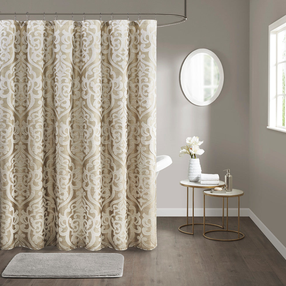 Madison Park Odette Jacquard Shower Curtain