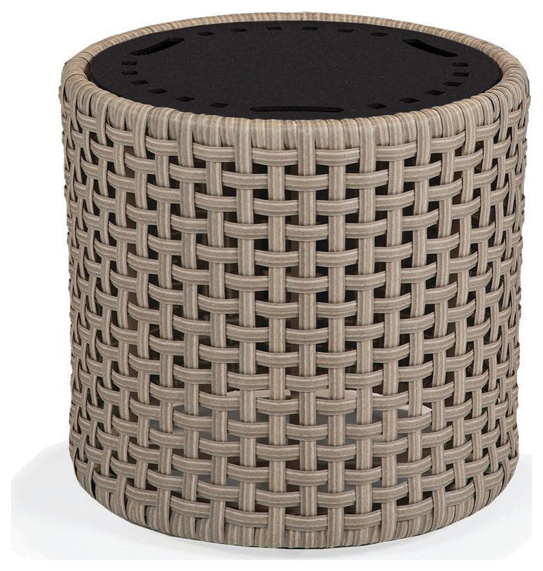 Jasper 18" Round Woven Side Table