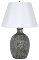Dhurrie Table Lamp Reactive Dark Green