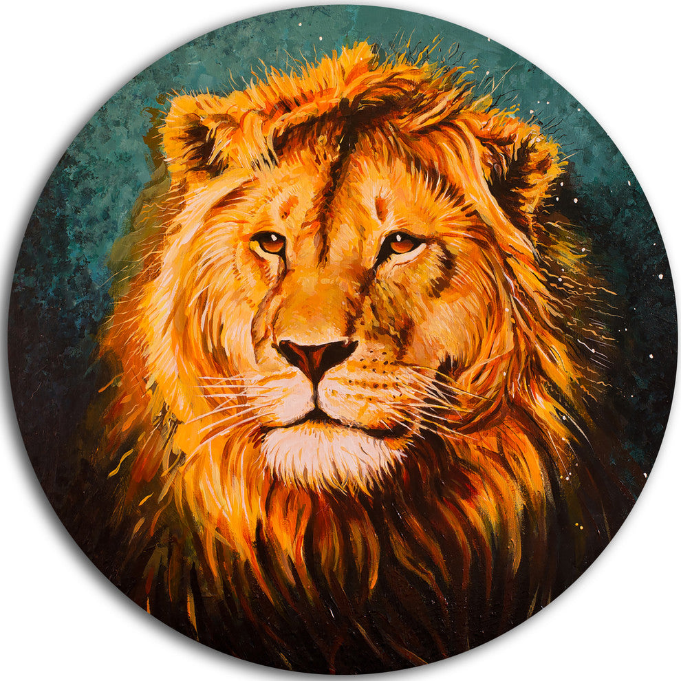 The Lion Of Judah, Animal Round Wall Art, 23"