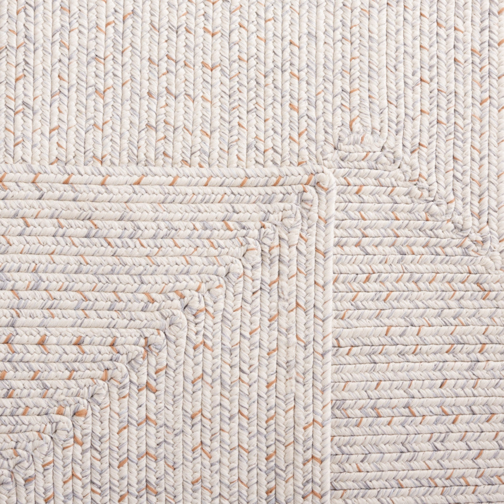 Safavieh Braided BRA201 Rug Machine-Washable, Ivory/Light Grey, 2'3"x10'