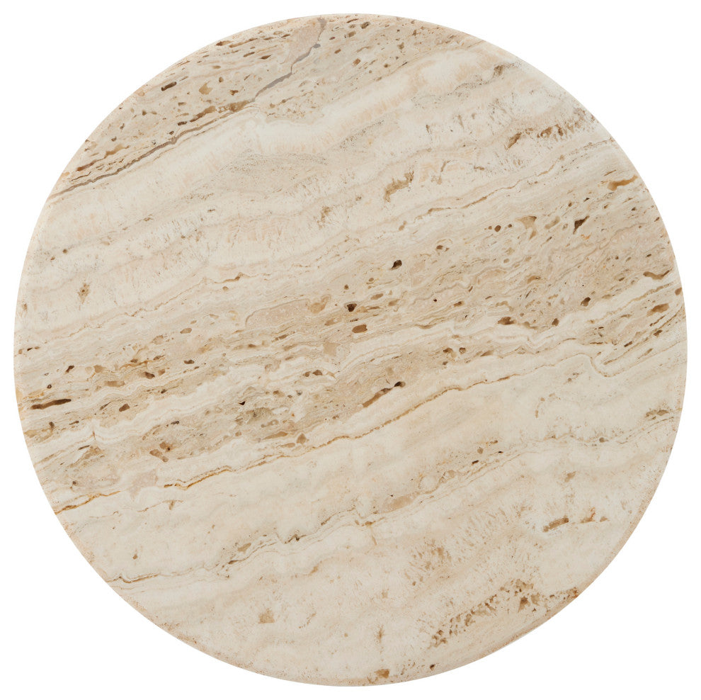 Miles Travertine Accent Table