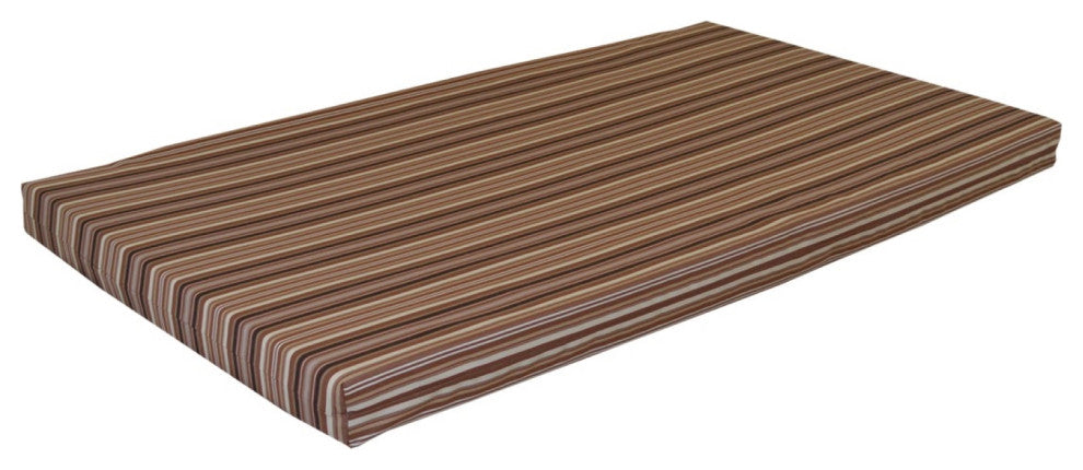 Swing Bed Cushion, Maroon Stripe, 4 Foot, 4" Thick