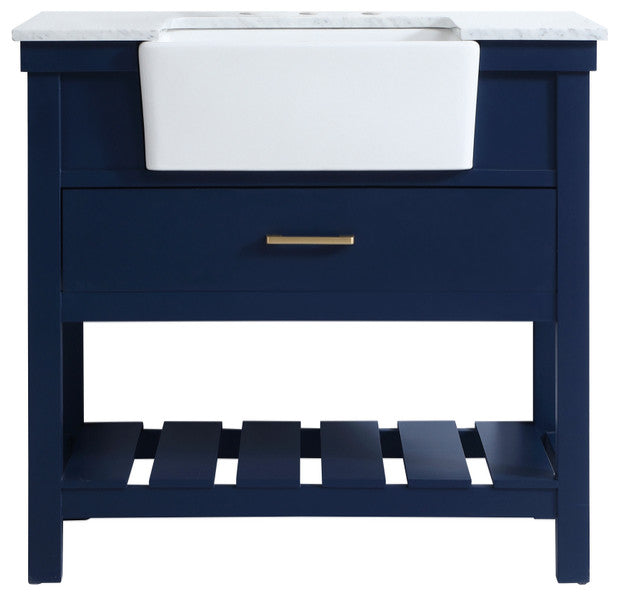 Home Living 22" Farmhouse Blue-Light Bathroom Vanity