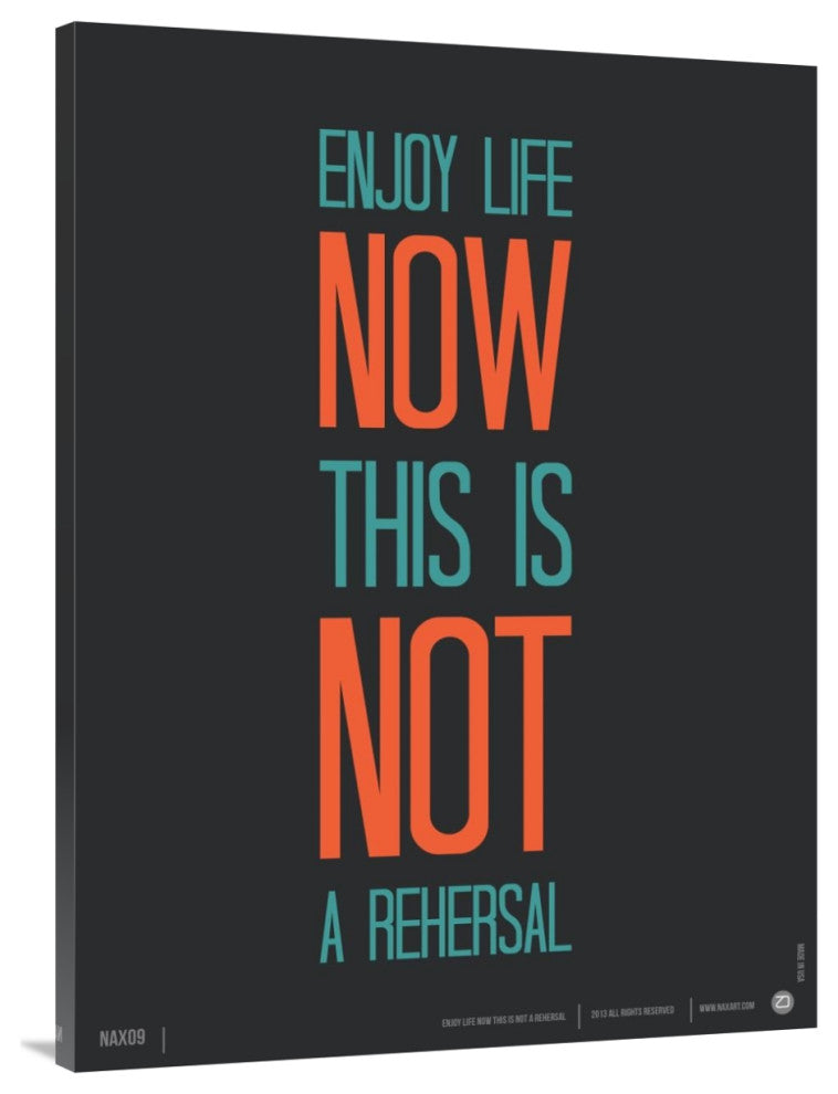 "Enjoy Life Now" Poster Fine Art Print