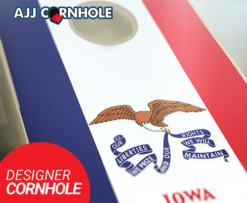 Iowa Flag Cornhole Set