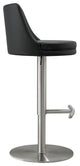Reagan Black and Silver Adjustable Stool