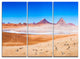 "Beauty Lake and Volcano on Altiplano" Metal Wall Art, 3 Panels, 36"x28"