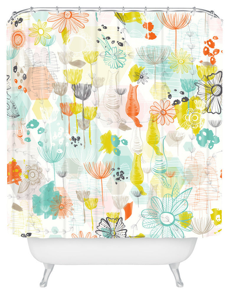 Deny Designs Jenean Morrison Rooftop Garden Shower Curtain