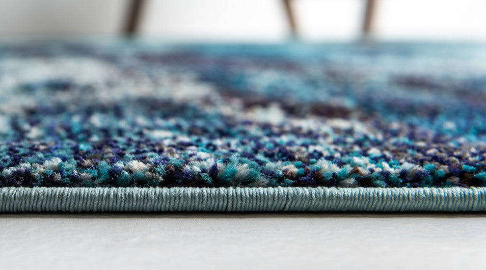 Unique Loom Blue Jardin Lilly 5' 0 x 8' 0 Area Rug