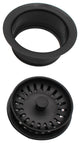 Insinkerator Style Disposal Flange and Strainer, Powder Coated Flat Black