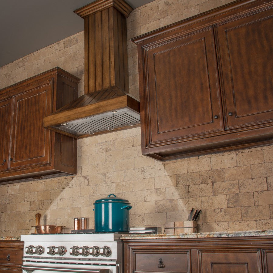 ZLINE 30" Wooden Wall Mount Range Hood in Rustic Light Finish (KPLL-30)