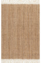 Nuloom Fringe Handwoven Jute Area Rug, Natural 6'x9'
