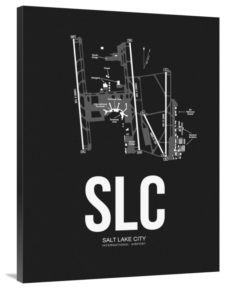 "Salt Lake City Airport Black" Fine Art Print