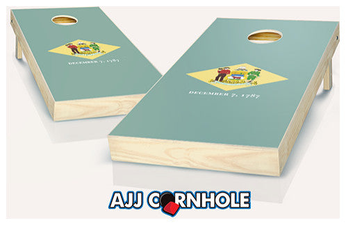 Delaware Flag Cornhole Set