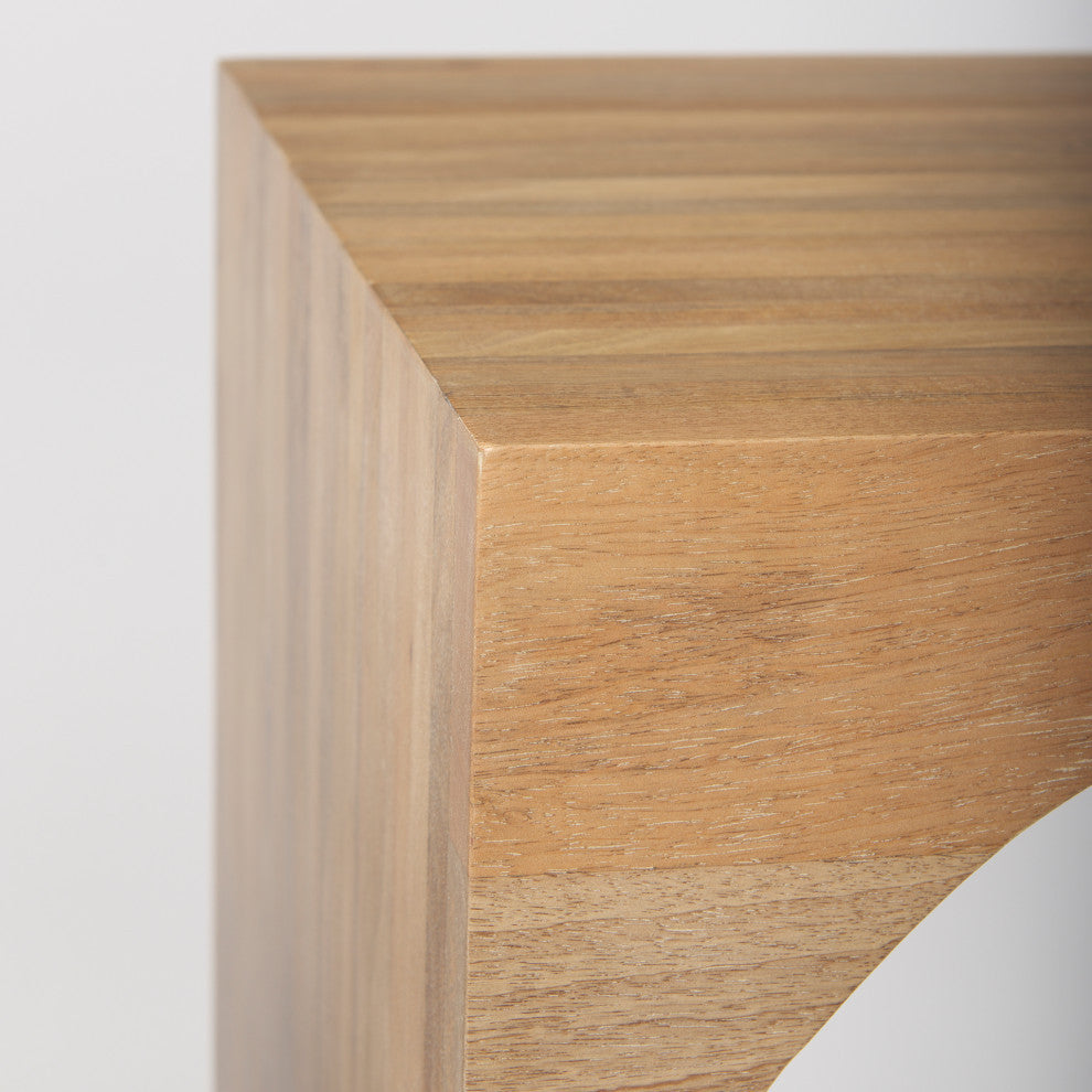 Chloe Light Brown Solid Wood Nesting Tables (Set of 2)