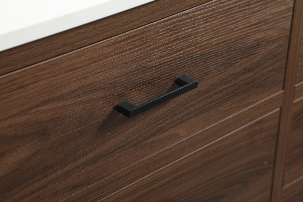 Home Living 22" Midcentury Modern Walnut-Light Bathroom Vanity