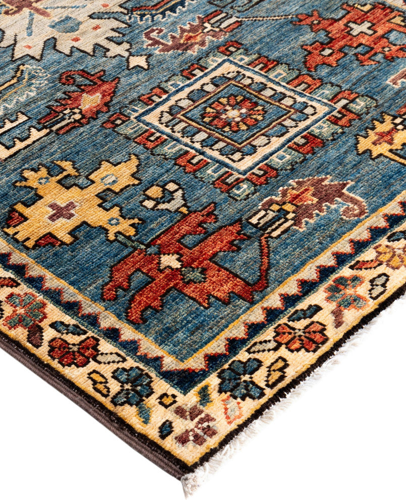Serapi One-of-a-Kind Hand-Knotted Area Rug Light Blue, 2'7" x 9'8"
