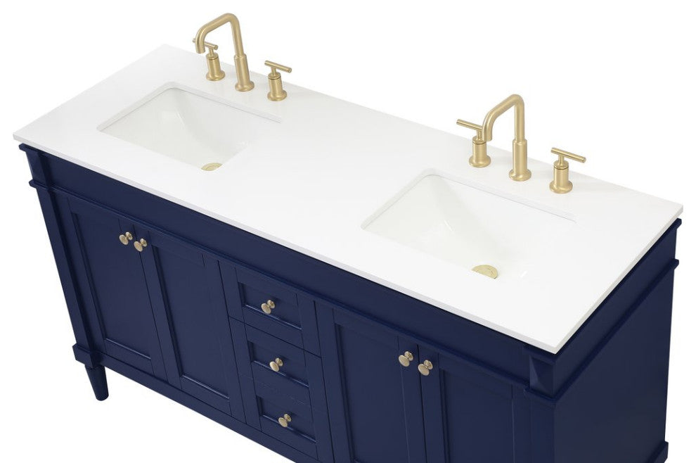 Home Living 21" Transitional Blue-Light Bathroom Vanity