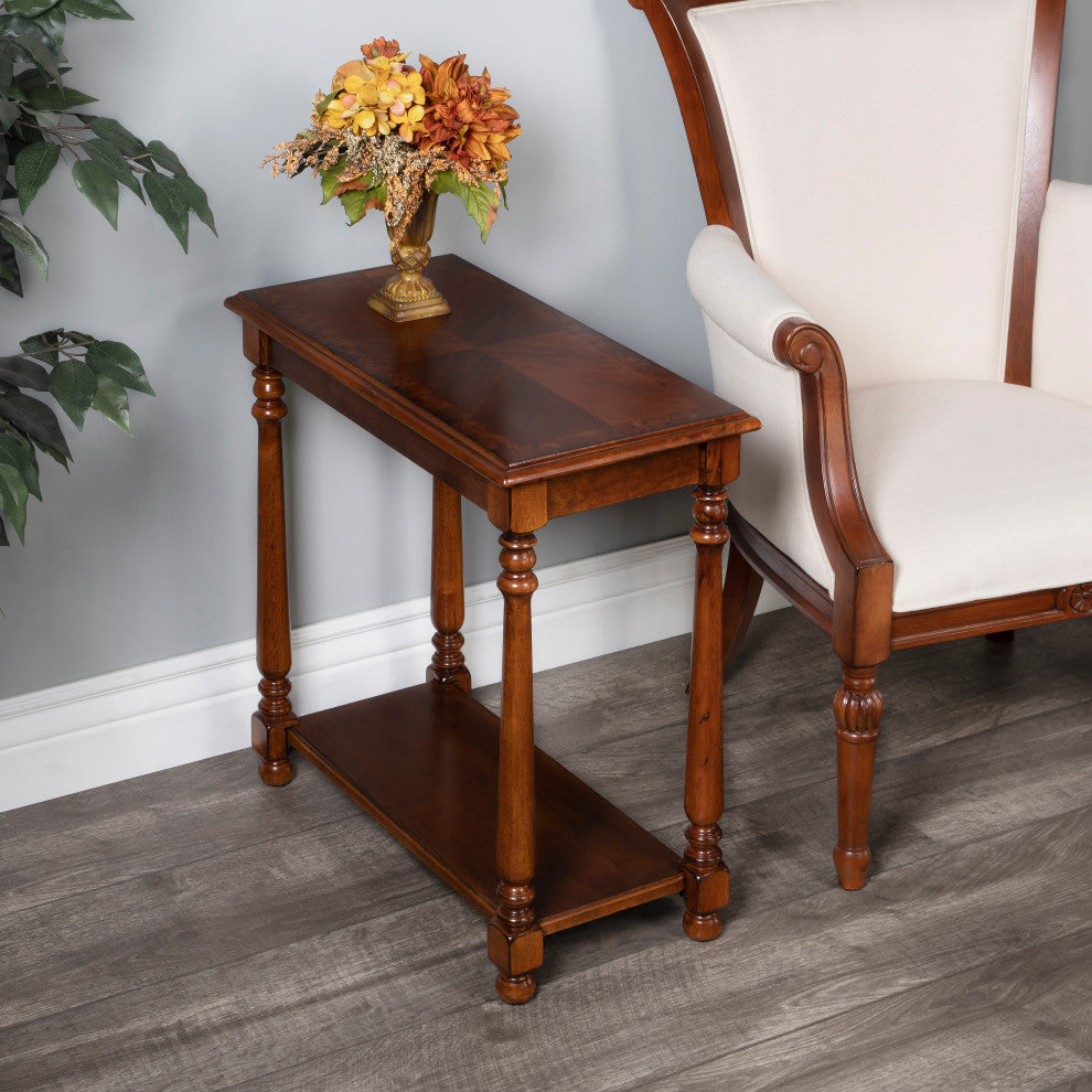 Devane Chairside Table, Medium Brown