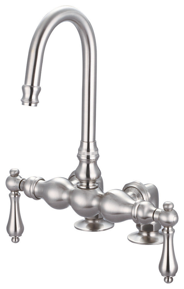 Vintage Classic 3-3/8" Center Deck Mount Tub Faucet & 2" Risers, Lever handles