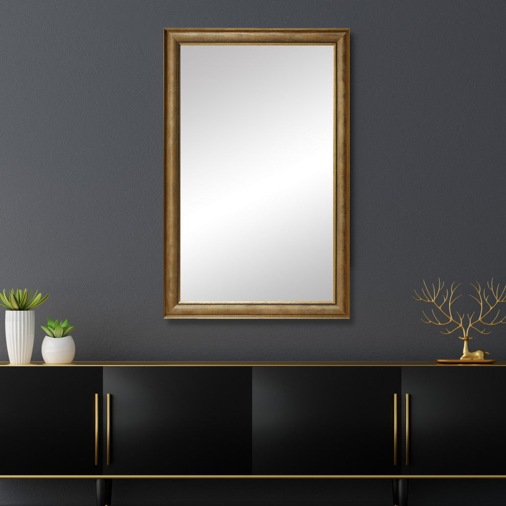 Oxfordshire Framed Wall Mirror, Gold, 36" X 54"