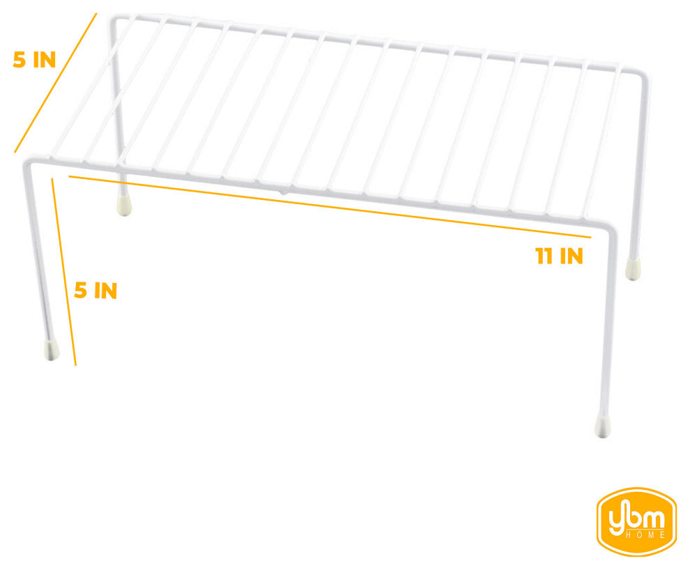 YBM Home Wire Kitchen Cabinet and Counter Shelf Organizer, White, 11"l X 5"w X 5"h, 1-Pack