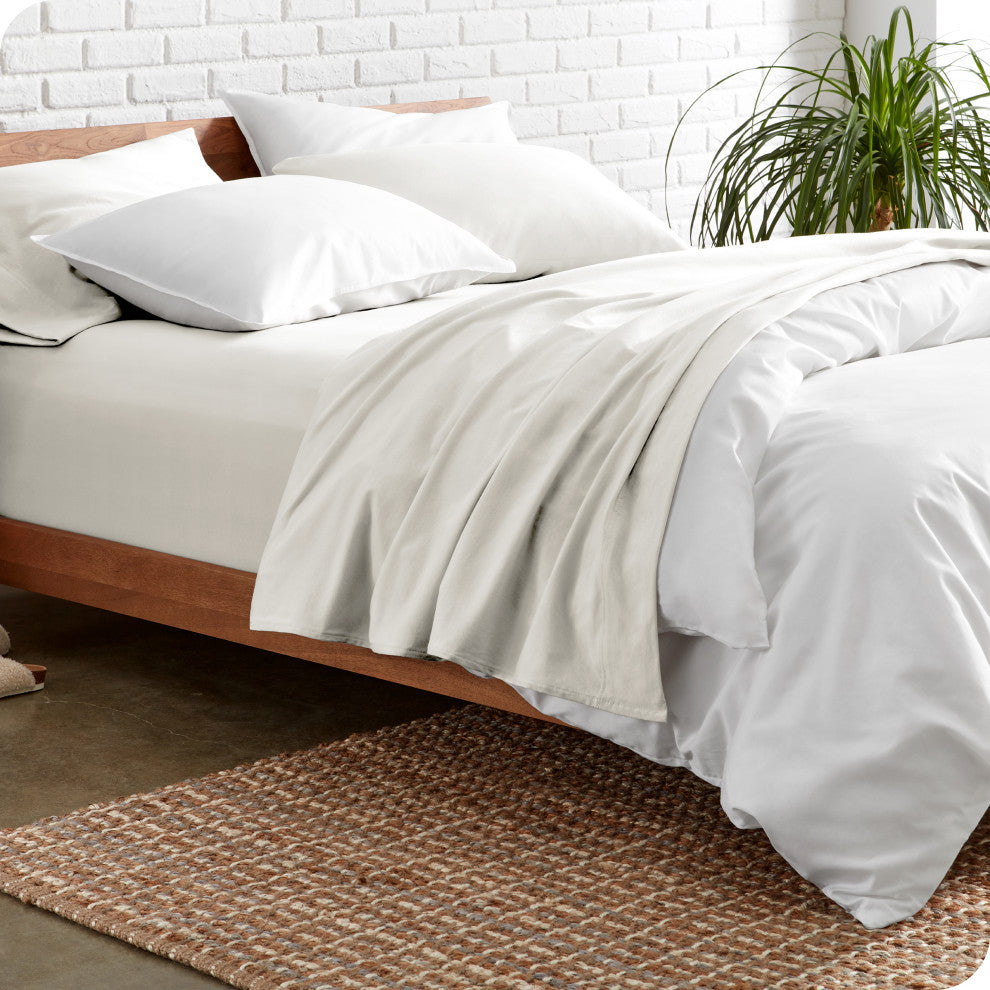 Bare Home Full XL 1800 Microfiber Sheet Set, Ivory