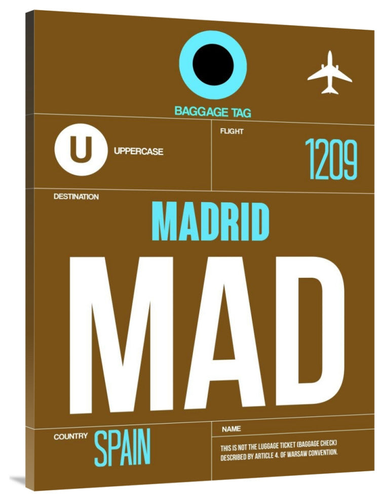 "MAD Madrid Luggage Tag 1" Fine Art Print