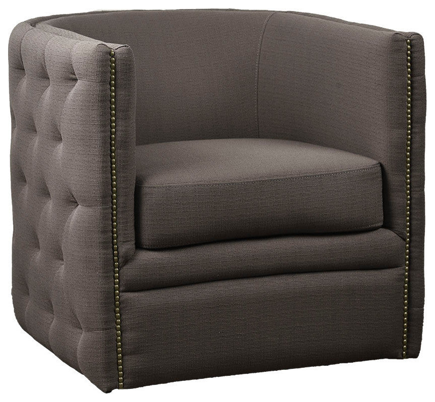 Madison Park Capstone Swivel Chair, Dark Gray