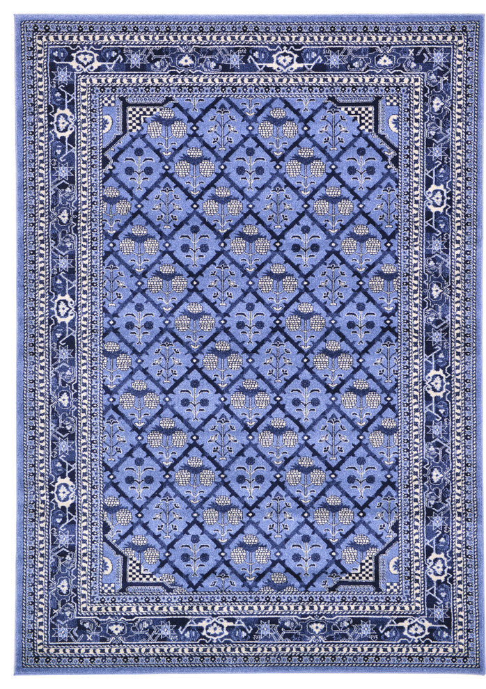 Unique Loom Blue La Jolla Trellis 7' 0 x 10' 0 Area Rug
