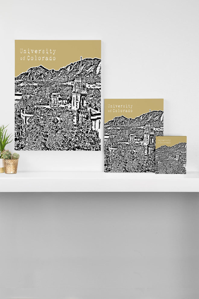 Deny Designs Bird Ave University of Colorado Yellow Art Canvas