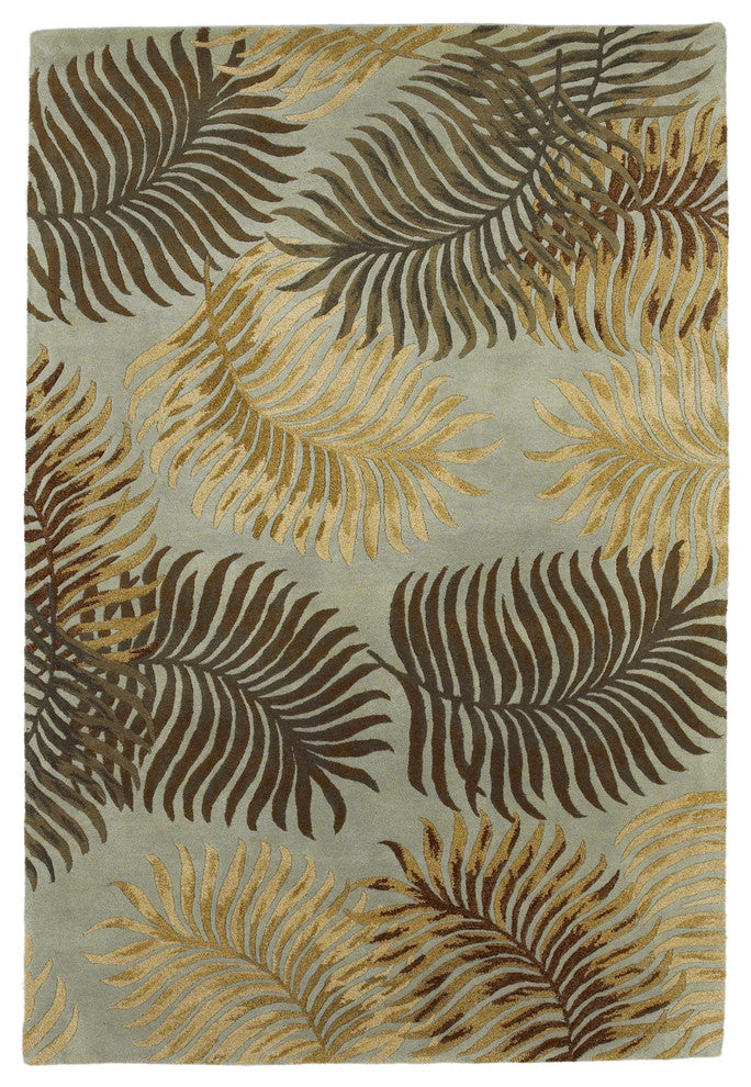 Havana 2612 Aqua Fern View Rug, 30"x50"