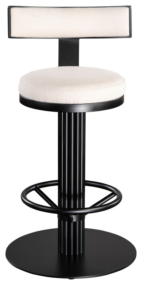 Oscar Swivel Gold Counter Chair, 26", Black