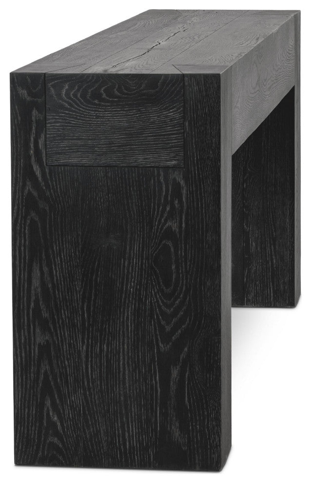 Bristol Cracked Oak 72" Console Table by Kosas Home, Meadow Black