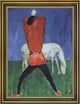 Kazimir Malevich Man with Horse - 18" x 24" Framed Premium Canvas Print