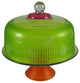Frosted Curl Light Green Cake Dome