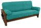 Solid Microsuede Full Futon Cover Set, Aqua Blue