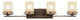 Contemporary Hendrik Wall Mt Bath 4 Arm, Olde Bronze With-Light Umber Glass