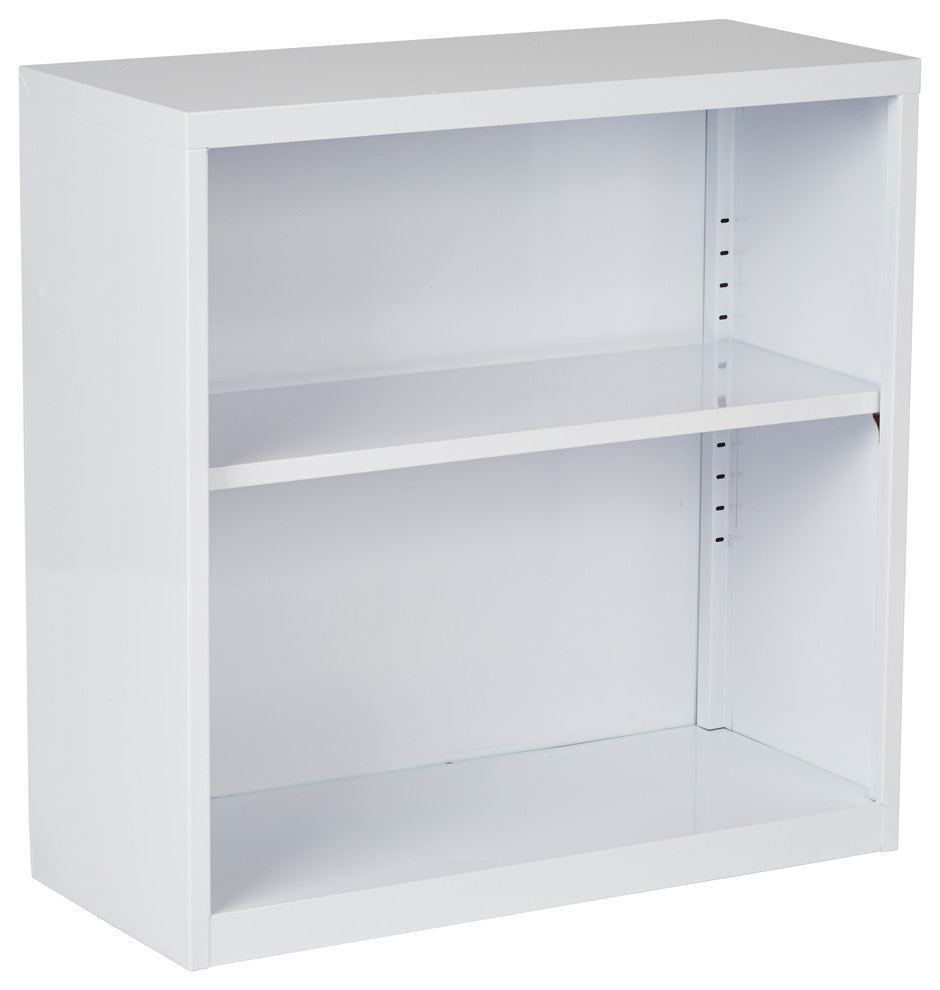 Metal Bookcase, White, Ships fully Assembled.