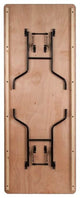 36'' x 96'' Wood Folding Banquet Table with Clear Coated Finished Top