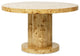 Nebula 51" Japandi Burl Wood Round Dining Table, Warm Natural Brown