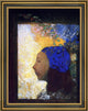 Odilon Redon Young Girl in a Blue Bonnet - 21" x 28" Framed Premium Canvas Print