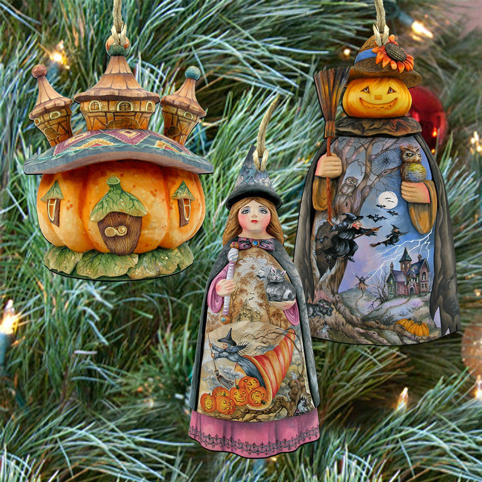 Halloween Ornaments, Set of 3